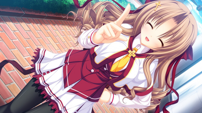 Обои картинки фото аниме, lunaris filia, фон, взгляд, девушка