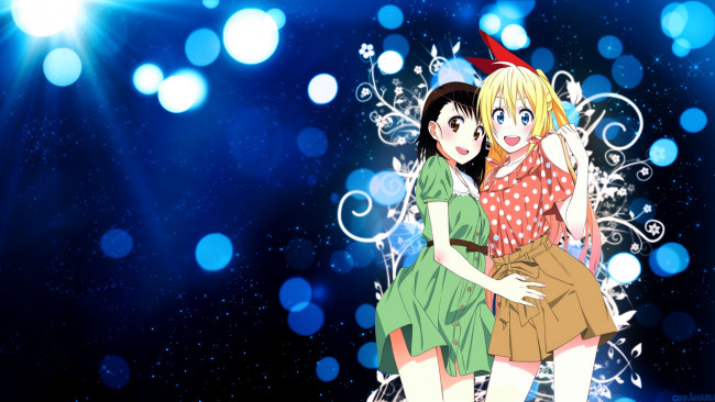 Обои картинки фото аниме, unknown,  другое, фон, девушка, взгляд