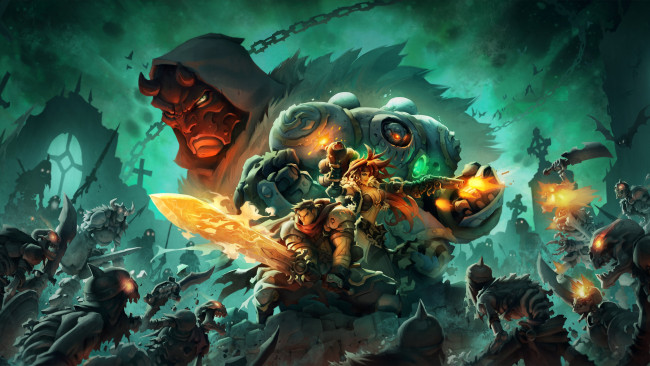 Обои картинки фото battle chasers,  nightwar, видео игры, ролевая, action, nightwar, battle, chasers
