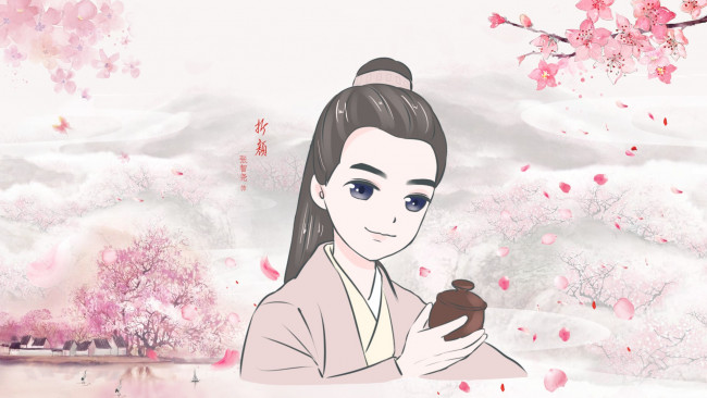 Обои картинки фото рисованное, люди, девушка, фон, взгляд