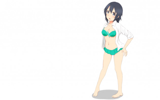 Обои картинки фото аниме, gamers, взгляд, девушка, фон