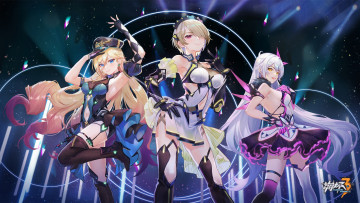 Картинка видео+игры honkai+impact девушки персонажи