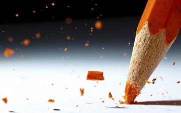 Картинка разное канцелярия +книги карандаш оранжевый грифель куски