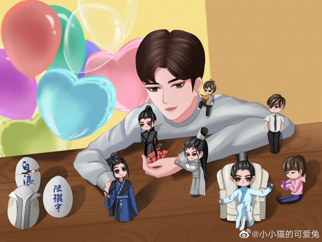 Обои картинки фото ван хао сюань и его роли в дорамах, рисованное, кино,  мультфильмы, ван, хао, сюань, юй, минъе, танец, феникса, ао, вечна, самсара, следуй, сценарию, сяо, тяньюй, су, море, песка