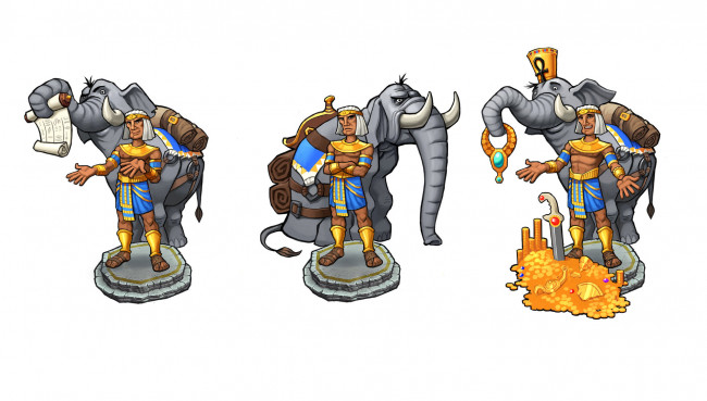 Обои картинки фото видео игры, age of empires online, египтянин, слон, свиток, сокровища