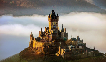 обоя города, кохем , германия, замок