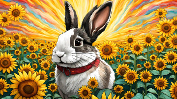 обоя рисованное, животные,  зайцы,  кролики, нейросети, графика, нейроарт, ai, art, нейронные, сети, рисунки, нейро, искусство, нейрографика, graphics, neuroart, neural, networks, drawings, neuro, neurography