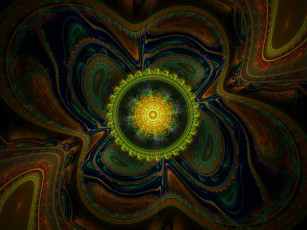 Картинка 3д графика fractal фракталы абстракция