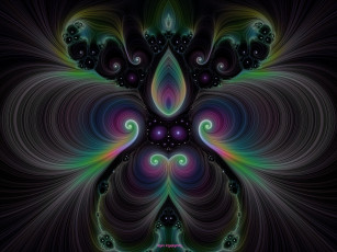 Картинка 3д графика fractal фракталы тёмный узор фрактал