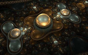 Картинка 3д графика fractal фракталы узор абстракция