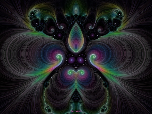 Обои картинки фото 3д, графика, fractal, фракталы, тёмный, узор, фрактал