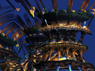 Картинка 3д графика fractal фракталы узор цвета фон