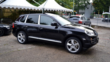 Картинка porsche cayenne автомобили выставки уличные фото германия dr ing h c f ag спортивные элитные