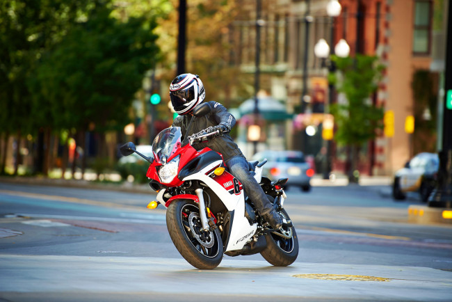 Обои картинки фото мотоциклы, yamaha, fz6r, 2014