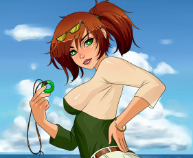 Картинка рисованные люди фон взгляд девушка