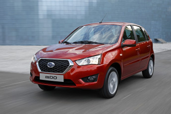 обоя автомобили, nissan, datsun, красный, 2014г, mi-do