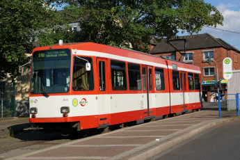 Картинка техника трамваи город трамвай рельсы