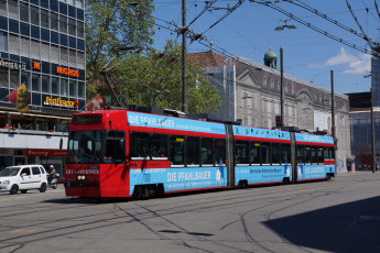 Картинка техника трамваи рельсы город трамвай