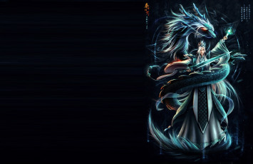 Картинка фэнтези маги +волшебники арт магия меч парень змея фентези