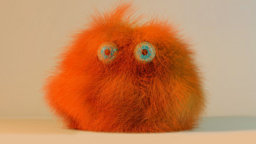 Картинка 3д+графика юмор+ humor ball hairy