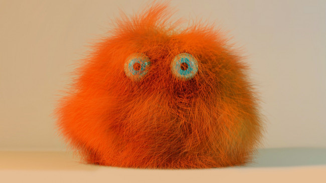 Обои картинки фото 3д графика, юмор , humor, ball, hairy