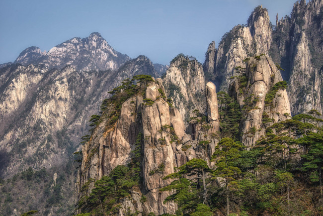 Обои картинки фото природа, горы, скалы, сосны