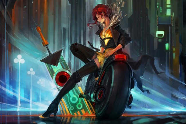 Обои картинки фото transistor, видео игры, - transistor, rpg, экшен, игра