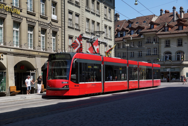 Обои картинки фото техника, трамваи, рельсы, город, трамвай