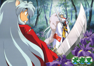 Картинка аниме inuyasha братья sesshomaru