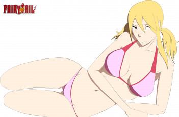 Картинка fairy+tail разное арты девушка взгляд фон