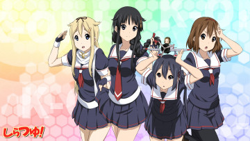 Картинка аниме k-on kantai collection nakano azusa kotobuki tsumugi hirasawa yui oku no shi девочки akiyama mio арт tainaka ritsu