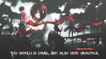 Картинка аниме shingeki+no+kyojin dinocojv арт микаса атака титанов