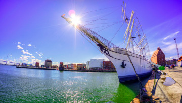 Картинка корабли порты+ +причалы парусник причал