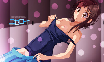 Картинка аниме nisekoi фон взгляд девушка