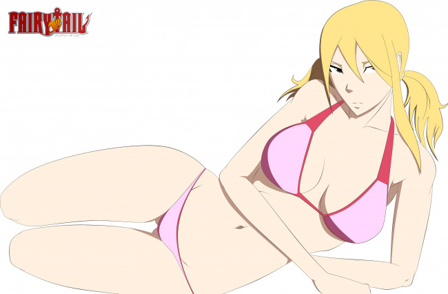 Обои картинки фото fairy tail, разное, арты, девушка, взгляд, фон