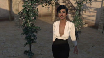 Картинка 3д+графика люди+ people фон взгляд девушка