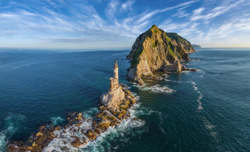 Картинка природа маяки скалы маяк море рифы гряда