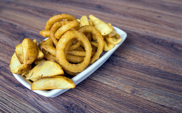 Картинка еда овощи колечки панировка ломтики фаст фуд