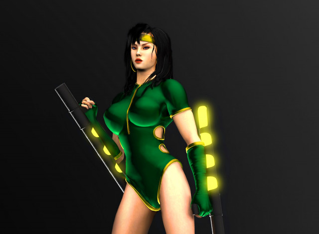 Обои картинки фото 3д графика, фантазия , fantasy, девушка, фон, взгляд