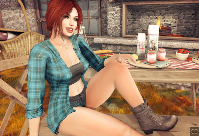 Обои картинки фото 3д графика, люди , people, девушка, фон, взгляд