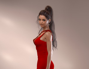 Картинка 3д+графика люди+ people девушка фон взгляд