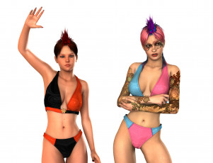 Картинка 3д+графика люди+ people девушки фон взгляд