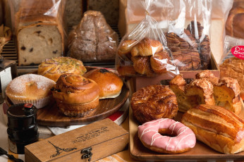 Картинка еда хлеб +выпечка ассорти выпечка булка пончик пирожное