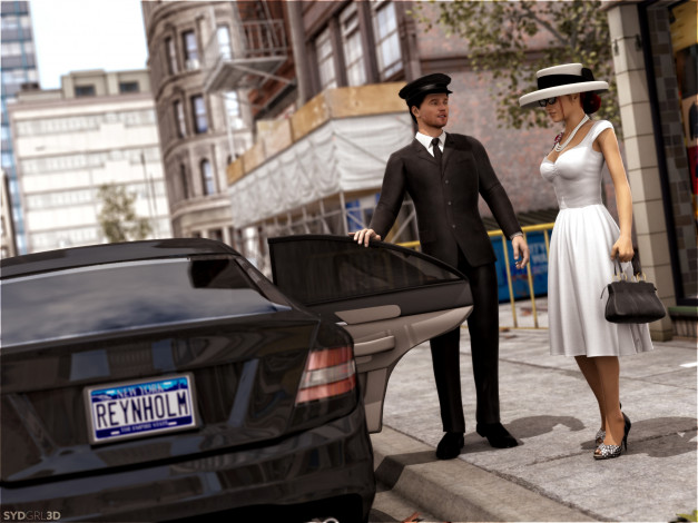 Обои картинки фото 3д графика, люди , people, девушка, фон, взгляд