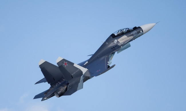 Обои картинки фото su-30sm, авиация, боевые самолёты, истребитель