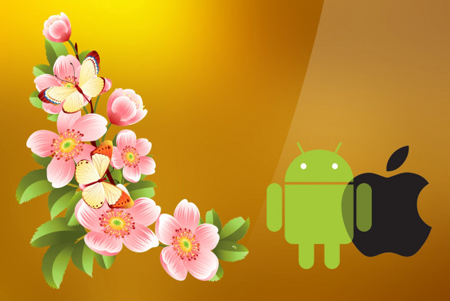 Обои картинки фото компьютеры, android, фон, логотип