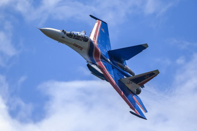 Обои картинки фото su-30sm, авиация, боевые самолёты, истребитель