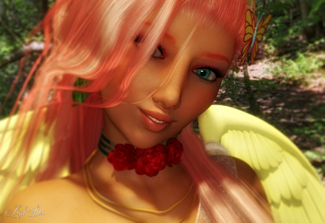 Обои картинки фото 3д графика, портрет , portraits, фон, взгляд, девушка