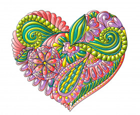 обоя векторная графика, сердечки , hearts, фон, сердечко