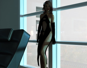 Картинка 3д+графика люди+ people девушка взгляд фон